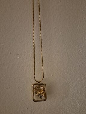 Gold-tone Ram Pendant Necklace - Women Jewelry